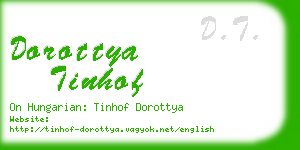 dorottya tinhof business card
